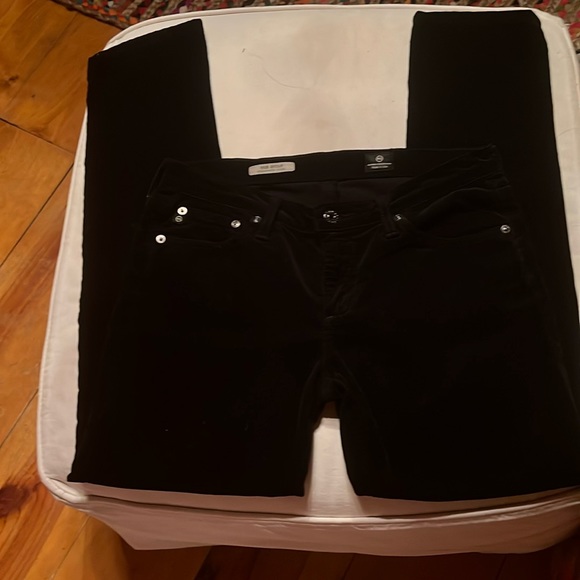 Ag Adriano Goldschmied Denim - ADRIANO GOLDSCHMIED The Stilt Cigarette Black Velvet jeans NWOT Size 27R